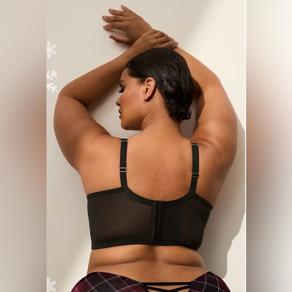 Lane Bryant Holiday Christmas Seasonal Hylander Plaid Lace Women's Lingerie Set - Picture 4 of 15